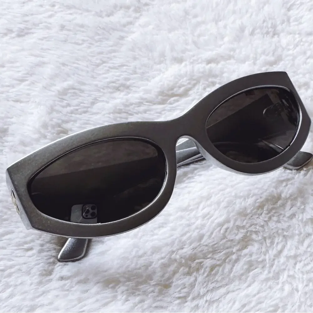 Francis Mirrored Silver Cat-Eye Sunglasses
